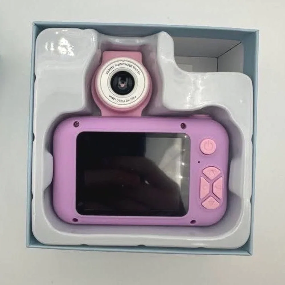 Brand New Kids Digital Camera Pink 1080p HD Video 2.4 Inch Screen Upturned Lens